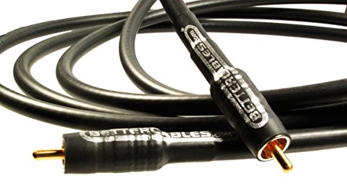 Better Cables 1/2 meter (1.64 feet) Silver Serpent Digital Coax Cable - High-End, High-Performance, Silver/Copper Hybrid, Low-Capacitance, Premium Coaxial Cable (RCA Cable)