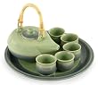 Celadon ceramic tea set, 'Mae Ping River' (set for 5)
