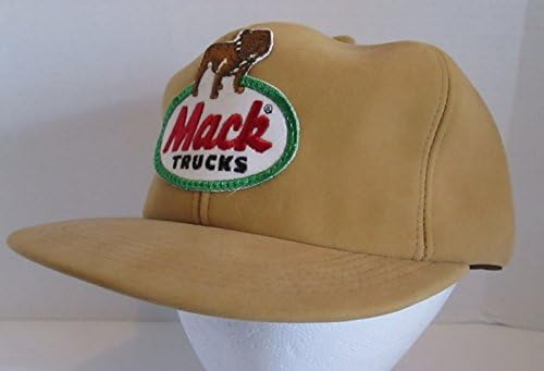 VINTAGE MACK TRUCKS BALL CAP / HAT - SUEDE MATERIAL WITH MACK BULLDOG LOGO SNAPBACK ONE SIZE FITS ALL