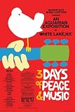 Woodstock (3 Days of Peace & Music, Red) Music Poster Print - 24x36