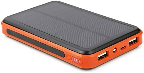 Shegtydfy Solar Panel Charger 50000Mah 3.5A Dual-Port Portable Charger Backup External Battery Power Bank Pack (Color: Orange & Black)