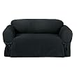 Rib-Weave Slipcover Collection - Ebony