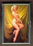 TOPLESS BLONDE PIN UP FINE ART ID Holder, Cigarette Case or Wallet: MADE IN USA!