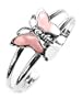 Pink Mother of Pearl Shell Butterfly on Sterling Silver Cuff Bracelet