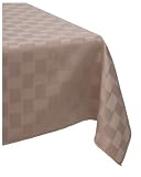 Reflections 60 by 102-Inch Oblong Tablecloth, Khaki