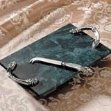 Acorn Marble cheese Tray / Knife