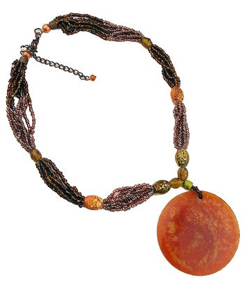 Amber Moon Multistrand Beaded Necklace
