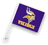 NFL Minnesota Vikings Car Flag with Wall Brackett