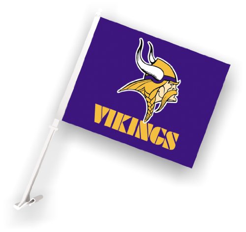 NFL Minnesota Vikings Car Flag with Wall Brackett