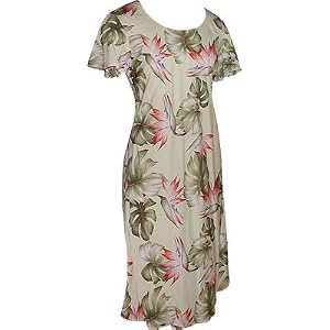 Monstera Paradise Hawaiian Aloha Cap Sleeve Short Tank Dress