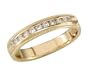 18k Yellow Gold 1/4ctw Round Brilliant Diamond  Band w/ Milgrain Edge (H, SI2)