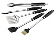 Pedrini Black & Satin 5-Piece Barbeque Set