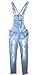 WOMENS Juniors Plus Size BLUE Denim JEANS Distressed Overall Long Stretch Skinny Pants Jumper