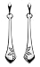 Kit Heath Sterling Silver 50DMCZ Ladies Cubic Zirconia Pave Detail Drop Earrings