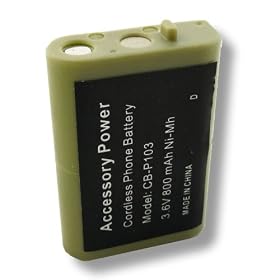 Accessory Power Panasonic P-P103 Equivalent Replacement Battery for KXTG2352 / KXTGA230 / KXTGA271 and More Panasonic Cordless Phones