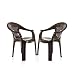 Varmora Medium Back Chair Set of 2 (Vertical - Brown) RS.1344.00