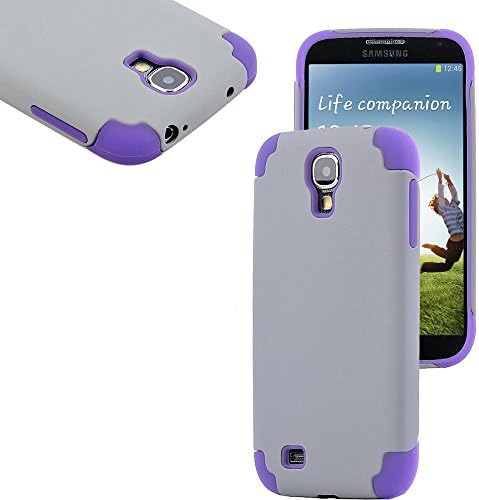 myLife Indigo and Gray - Smooth Design (2 Piece Hybrid Bumper) Hard and Soft Case for the Samsung Galaxy S4 "Fits Models: I9500, I9505, SPH-L720, Galaxy S IV, SGH-I337, SCH-I545, SGH-M919, SCH-R970 and Galaxy S4 LTE-A Touch Phone" (Fitted Back Solid Cover Case + Internal Silicone Gel Rubberized Tough Armor Skin)