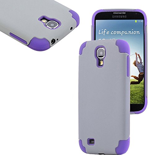 myLife Indigo and Gray - Smooth Design (2 Piece Hybrid Bumper) Hard and Soft Case for the Samsung Galaxy S4 "Fits Models: I9500, I9505, SPH-L720, Galaxy S IV, SGH-I337, SCH-I545, SGH-M919, SCH-R970 and Galaxy S4 LTE-A Touch Phone" (Fitted Back Solid Cover Case + Internal Silicone Gel Rubberized Tough Armor Skin)
