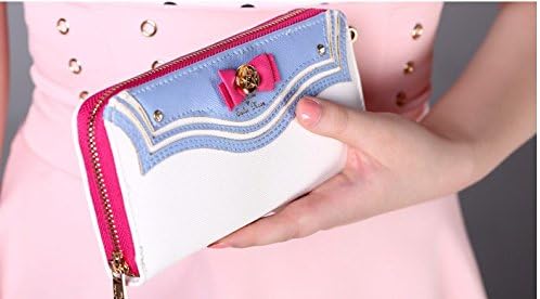 Cosplay Sailor Moon Tsukino Usagi Pu Leather Billfold Phone Wallet Purse （White）