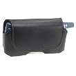Premium Horizontal Leather Pouch for PalmOne Treo 650, 600, 700, BlackBerry 7100