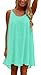 ReachMe Womens Sexy Plus Size Swimsuit Coverups Spaghetti Strap Beach Dresses Bathing Suit Cover Up Sheer Tank Sundress(1 Mint,XL)