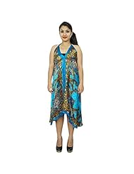 Satin/Silk Backless Halter Evening Dress/Tunic 