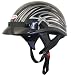 DOT Black Silver Tribal Half Helmet