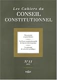 Revue Editions Dalloz - Sirey  / Les cahiers du conseil constitutionnel nø11