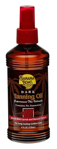 Banana Boat Dark Tanning Oil, SPF 0, 8-Ounce Spray Bottles (Pack of 3) by Banana Boat