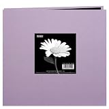 Pioneer 8 Inch by 8 Inch Postbound Fabric Frame Cover Memory Book, Misty Lilac
