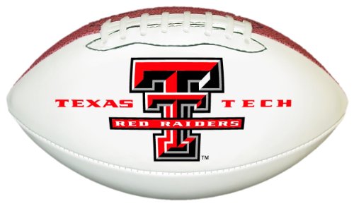 Texas Tech Red Raiders Official Size Synthetic Leather Autograph Football