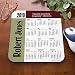 Personalized Calendar Sage Border Mouse Pad - Choose Quote