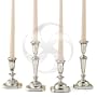 "Empire Sterling Plain Border Square Base Candlestick - 8.5"""
