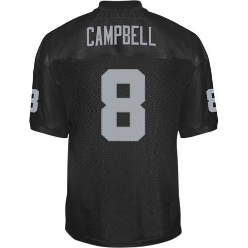 Oakland Raiders #8 Campbell Jerseys Authentic Football Jersey Size 48-56 (Please Select the Size When You Order, Can Do Drop Shipping)