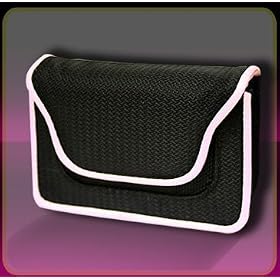 Fashionable Black And Pink Soft Carrying Case For SONY DSC-T100 DSC-W120 DSC-W130 DSC-W200 DSC-W300 DSC-W55 DSC-W80 DSC-W90 DSC-T20 Digital Cameras