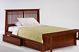 Solstice Eastern King Platform Bed w/ Cherry Finish + 2-Drawer Set & Footboard Bench