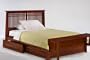 Solstice Full Platform Bed w/ Cherry Finish + 2-Drawer Set & Footboard Bench