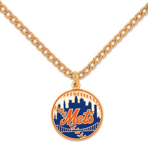 New York Mets Chain Necklace with MLB Team Logo Pendant