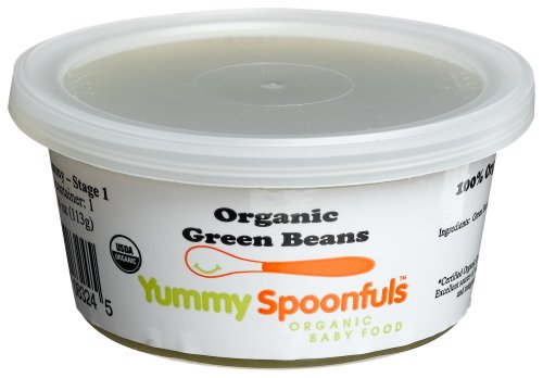 Yummy Spoonfuls Creamy Yummy Pureed Organic Green Beans, 4-Ounce Tubs (Pack of 12)