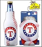 (2) TEXAS RANGERS MLB BASEBALL CAN & BOTTLE KOOZIE
