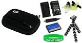 5n1 Neoprene Sleeve (Super Black) Case / NB-6L 1000mAh Li-Ion Battery / AC DC Charger / Tripod / LCD Cleaning Kit for Canon PowerShot SD980IS Digital Camera Silver