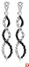 10k White Gold Black Diamond Infinity Earrings (1/4 cttw)