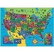 Faces and Places 100 Piece USA Map Puzzle