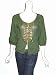 BETH BOWLEY Beaded Cardigan Sweater in Green