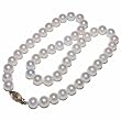 14k Yellow Gold  White Freshwater Cultured Pearl AA Grade 8.5-9mm Necklace, 18"