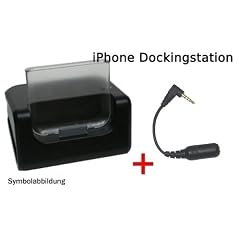 USB Dockingstation mit Netzteil für iPhone + 3,5mm Klinkenstecker Headset Adapter