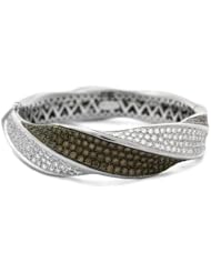 Leo Pizzo Diamond 18k White Gold Bangle Bracelet