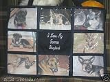 I Love My German Shepherd Personalized Photo Tote Bag Navy Blue