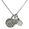 Sterling Silver Gemstome Multi-Lingual Charm Necklace - Daughter