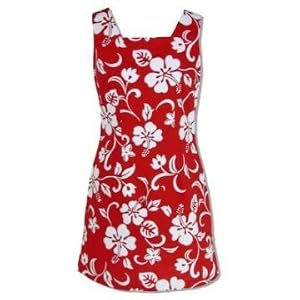 Short Tank Dress - Classic Hibiscus A-Line Hawaiian Aloha Above the Knee Length Dress - Regular and Plus Size